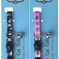 2 Pcs/set cat Collar escindidas lona Safe gatito cachorro collares con Bell ajustable - BESTMASCOTA.COM