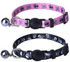 2 Pcs/set cat Collar escindidas lona Safe gatito cachorro collares con Bell ajustable - BESTMASCOTA.COM