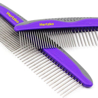 2 unidades Pet Peine peines por hertzko – Grande y Pequeño incluido para tanto grande y pequeño esferas – Elimina los enredos, Nudos, Loose Fur y la suciedad. Ideal para uso diario para perros y gatos con corto o cabello largo - BESTMASCOTA.COM