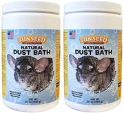 (2 unidades) sunseed Natural polvo baño para chinchillas, Contenedor de 30 onzas por - BESTMASCOTA.COM