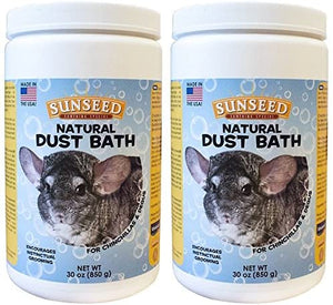 (2 unidades) sunseed Natural polvo baño para chinchillas, Contenedor de 30 onzas por - BESTMASCOTA.COM