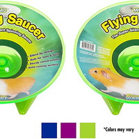 (2 unidades) Ware Flying Saucer mascota pequeña Ejercicio ruedas, 7 – 1/4-inch, Medio, Colores pueden variar - BESTMASCOTA.COM