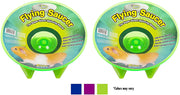 (2 unidades) Ware Flying Saucer mascota pequeña Ejercicio ruedas, 7 – 1/4-inch, Medio, Colores pueden variar - BESTMASCOTA.COM