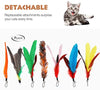 Pawaboo Juguete de plumas para gato, varita interactiva para gato, juguete de pluma voladora con varita extra larga y campana pequeña, juguete divertido para jugar para gatitos o gatos. - BESTMASCOTA.COM