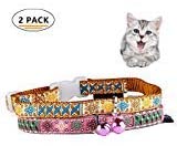 touchcat impreso collar de gato de nylon con cinturón de seguridad 8 – 12 inches - BESTMASCOTA.COM