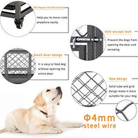 Jaula de metal resistente para perros grandes, fácil de montar con cuatro ruedas. - BESTMASCOTA.COM