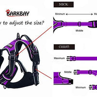 Arnés para perro BARKBAY sin tirones, arnés para perro reflectante con clip frontal y mango de control fácil para caminar, entrenamiento, correr - BESTMASCOTA.COM