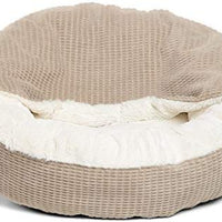Cama acogedora Best Friends by Sheri, cama de lujo para perros y gatos con cobija, cálida y segura. Brinda apoyo para la cabeza, el cuello y las articulaciones, lavable a máquina, parte inferior resistente al agua - BESTMASCOTA.COM