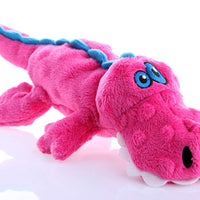 GoDog Just for Me Gators - Peluche de perro con protector para masticar - BESTMASCOTA.COM