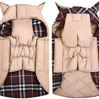 MIGOHI Dog Jackets for Winter Windproof Waterproof Reversible Dog Coat for Cold Weather British Style Plaid Warm Dog Vest for Small Medium Large Dogs - BESTMASCOTA.COM