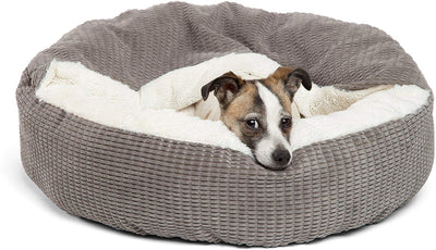 Cama acogedora Best Friends by Sheri, cama de lujo para perros y gatos con cobija, cálida y segura. Brinda apoyo para la cabeza, el cuello y las articulaciones, lavable a máquina, parte inferior resistente al agua - BESTMASCOTA.COM