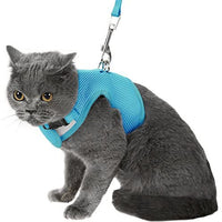 Arnés de gato a prueba de escape con correa ajustable de malla suave, ideal para caminar - BESTMASCOTA.COM