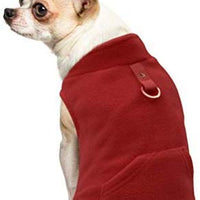 Forro polar con bolsillo para perros pequeños, para uso en otoño e invierno, de EXPAWLORER - BESTMASCOTA.COM