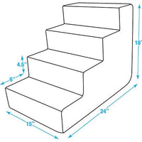 Los mejores suministros para mascotas fabricados en Estados Unidos escalones/escaleras para mascotas con espuma certificada CertiPUR-US para perros y gatos - BESTMASCOTA.COM