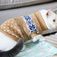 Evursua - Suéter de ropa para gatos, perros pequeños, gatos, ropa de punto de invierno, cálido, suave y de alta elasticidad, apto para mascotas masculinas - BESTMASCOTA.COM