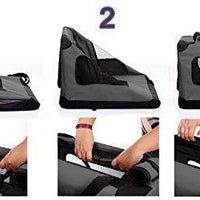 2PET Caja plegable para perros - Suave, fácil de plegar y de llevar - Caja de viaje para perros de interior y exterior - Cómoda caja de viaje para perros - Estructura de acero resistente, funda de tela lavable, cremallera frontal - Elige la tuya. - Suave, - BESTMASCOTA.COM