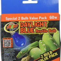 (3 cajas) Zoo Med 2-Pack luz de día foco reptil azul, 60 vatios – 6 bombillas en total - BESTMASCOTA.COM