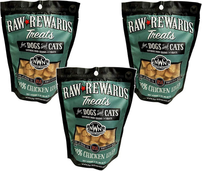 (3 Pack) Northwest Naturals Raw recompensas liofiliza Treats de hígado, pollo, 3 onzas cada - BESTMASCOTA.COM