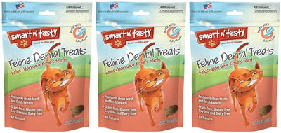 (3 Pack) Smart N 'Tasty Cat Dental Grain-Free Treats Salmón – 3 onzas cada - BESTMASCOTA.COM