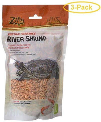 (3 Pack) Zilla Reptil Alimentos Munchies Río Camarón de 2 onzas cada - BESTMASCOTA.COM