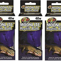 (3 Pack) Zoo Med Moonlight 40 W bombillas de reptil - BESTMASCOTA.COM