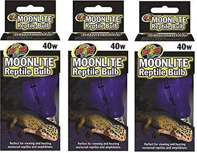 (3 Pack) Zoo Med Moonlight 40 W bombillas de reptil - BESTMASCOTA.COM