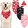 3 Pieces Dog Bandana Heart Dog Bandanas Scarf Washable Pet Scarf Valentine's Day Dog Kerchief for Dogs Cats Pets Festival Accessories, Red Black Pink - BESTMASCOTA.COM