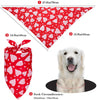 3 Pieces Dog Bandana Heart Dog Bandanas Scarf Washable Pet Scarf Valentine's Day Dog Kerchief for Dogs Cats Pets Festival Accessories, Red Black Pink - BESTMASCOTA.COM