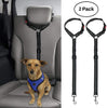 BWOGUE 2 paquetes de correas de seguridad para perros y gatos, para reposacabezas de coche, de nailon, ajustables, para perros, cinturones de seguridad, arnés - BESTMASCOTA.COM