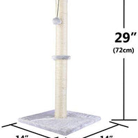 Dimaka - Rascador para gatos de 29 pulgadas de alto, rascador de garras con cuerda de sisal y cubierto con felpa suave y suave - BESTMASCOTA.COM
