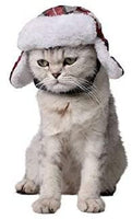 Stock Show Pet Trapper sombrero, Festival de Navidad Costume Cat Dog Old-Fashion Classic Plaid sombrero - BESTMASCOTA.COM