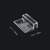 Bornfeel Aquarium Lid Clips 24 Pack Fish Tank Glass Clips 6mm 8mm Rimless Aquarium Cover Holder Clamps Clear Acrylic - BESTMASCOTA.COM