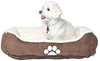Long Rich Reversible Rectangle Pet Bed Dog Bed with Dog Paw Embroidery,Medium size, by Happycare Textiles - BESTMASCOTA.COM