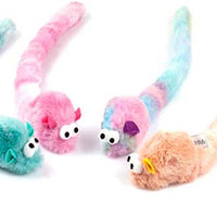 Chiwava 4 paquetes de 15 pulgadas de largo suave peluche gato juguetes ratones rustle sonido pequeño ratón actividad interactivo juguete - BESTMASCOTA.COM