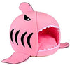 Grey Shark Bed for Small Cat Dog Cave Bed With  Removable Cushion,waterproof Bottom - BESTMASCOTA.COM