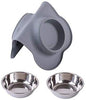 Hubulk - Cuencos para perros, 2 cuencos de acero inoxidable con alfombrilla de silicona antideslizante antiderrames + cuencos de agua y alimentos para alimentar perros pequeños, medianos, grandes, gatos, cachorros - BESTMASCOTA.COM