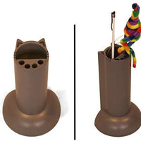 Feline Ruff Cat Teaser - Soporte para pared La solución de almacenamiento de juguetes para gatos para organizar juguetes de varita para gatos. Pendiente de patente. (Gris) - BESTMASCOTA.COM