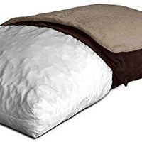 Floppy Dawg cama grande para perro con funda extraíble y forro impermeable. Fabricado para perros grandes de hasta 90 libras. Tamaño grande de 40 x 28 pulgadas y relleno de hasta 8 pulgadas de alto con piezas de espuma viscoelástica mezcladas. - BESTMASCOTA.COM