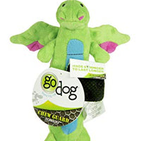 GoDog Skinny Dragons con protector para masticar, juguetes para perros de peluche duraderos con chirriadores - BESTMASCOTA.COM