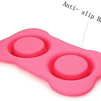 Hubulk - Cuencos para perros, 2 cuencos de acero inoxidable con alfombrilla de silicona antideslizante antiderrames + cuencos de agua y alimentos para alimentar perros pequeños, medianos, grandes, gatos, cachorros - BESTMASCOTA.COM