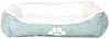 Long Rich Reversible Rectangle Pet Bed Dog Bed with Dog Paw Embroidery,Medium size, by Happycare Textiles - BESTMASCOTA.COM