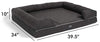LOAOL - Colchón ortopédico para cama de mascotas, de espuma viscoelástica, resistente al agua, 4 pulgadas, con funda intercambiable - BESTMASCOTA.COM