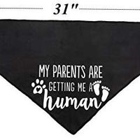 JPB My Parents are Getting Me a Human2 Pack Bandana para perro con revelación de género - BESTMASCOTA.COM