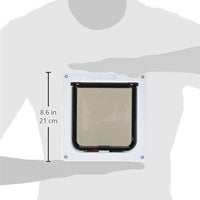 Puerta abatible con marco de puerta para gatos, cuatro cerrojos, blanca - BESTMASCOTA.COM