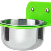 HEEPDD comedero de jaula de pájaros, cuencos de acero inoxidable para agua de alimentos con soporte de plástico para loro, cuencos de alimentación para macao, periquitos, periquitos, cacatúas, conuras, pájaros y pinzón - BESTMASCOTA.COM