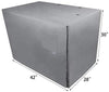 yotache - Funda para jaula de perro de doble puerta de 18 22 24 30 36 48 pulgadas, ligera de poliéster 600D para interior/exterior, duradera, impermeable, color gris - BESTMASCOTA.COM