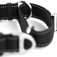 Collar de entrenamiento de nailon Mighty Paw Martingale. Nuestro collar de zapatillas de entrenamiento aprobado limitado. Collar de cincha modificado para una fuerza controlada para un entrenamiento óptimo. Costuras reflectantes para mantener a tu perro s - BESTMASCOTA.COM