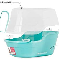 Caja de arena cubierta Petphabet, jumbo con capucha para gatos con capacidad para dos gatos pequeños simultáneamente, extra grande - BESTMASCOTA.COM