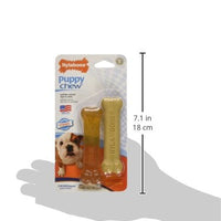 Nylabone Puppy Chew & Dura Chew Peanut Butter Bone Twin Pack Dog Toy - BESTMASCOTA.COM