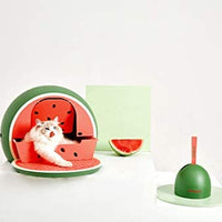 VETRESKA - Caja de arena para gatos con pala cubierta de arena para gatos  con tapa, estilo frutal, pomelo rosa